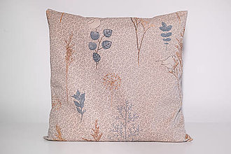 Úžitkový textil - Dekoračná obliečka na vankúš - Severské rastliny - 15141779_