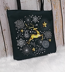Kabelky - Vianočná taška  (Zlatý jeleň II) - 15145685_