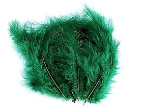Suroviny - Pštrosie perie, 20 ks (zelená - smaragdová 49) - 15143001_