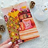 Papiernictvo - Útulná vianočná obývačka - pohľadnica/art print na bavlnenom papieri - 15144888_