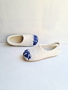 Ponožky, pančuchy, obuv - Dámske vlnené papuče ONA - krásavica - 15143074_