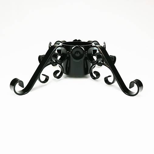 Dekorácie - Kovaný stojan na vianočný stromček - velkosť L (Čierny bez patiny) - 15142076_