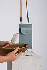 Na mobil - Phone purse StoneBlue Leather - 15145563_
