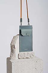 Na mobil - Phone purse StoneBlue Leather - 15145564_