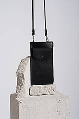 Na mobil - Phone purse Black Leather - 15145620_