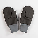 Detské doplnky - softschell rukavice sivé s barančekom - 15144281_