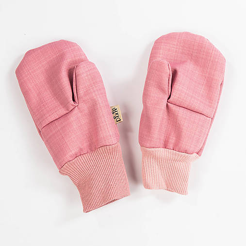 softschell rukavice ružové s barančekom