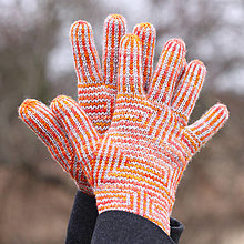 Rukavice - Prstové rukavice - ručne pletené, merino superwash - 15144030_