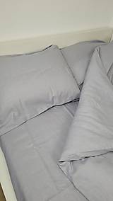 Úžitkový textil - Ľanová posteľná bielizeň suprava obliečka na vankúš a paplon Wave - 15143271_