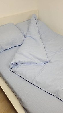 Úžitkový textil - Ľanová posteľná bielizeň suprava obliečka na vankúš a paplon Laguna - 15142740_
