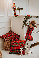 Úžitkový textil - obrus Vianočné káro - 15147581_