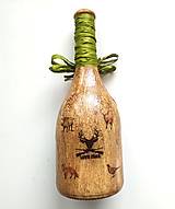 Nádoby - Víno v dekorovanej flaši, poľovnícky motív - 15146559_