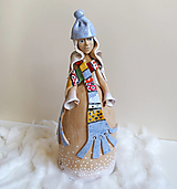 Anjelik s modrou čiapkou- maľovaný zvonec