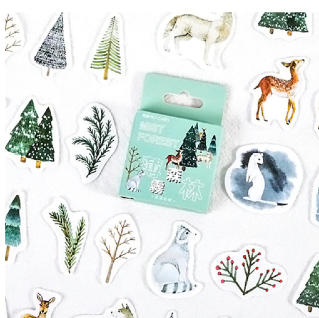 NA104 Krabička nálepiek - vianočné 45 kusov