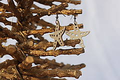 Náušnice - Drevené náušnice Morská hviezdica - 15146916_