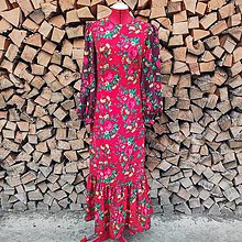 Šaty - Kašmírové kvetinové maxi šaty (rôzne farby) - 15147278_