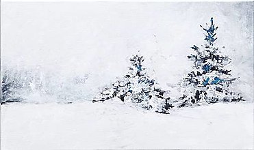 Obrazy - Snehová perina,pri údolí lesa - 15148224_