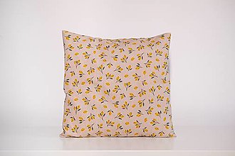 Úžitkový textil - Dekoračná obliečka na vankúš - Malé citroniky - 15149169_