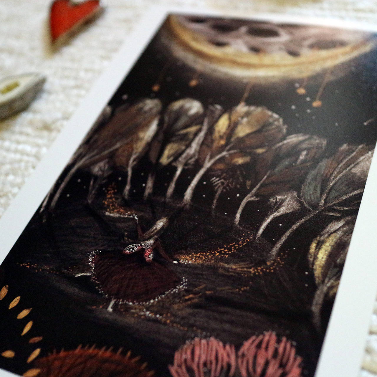 Dievča a mesačný svit/ art print