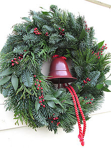 Dekorácie - Vianočný veniec so zvoncom - 15151189_
