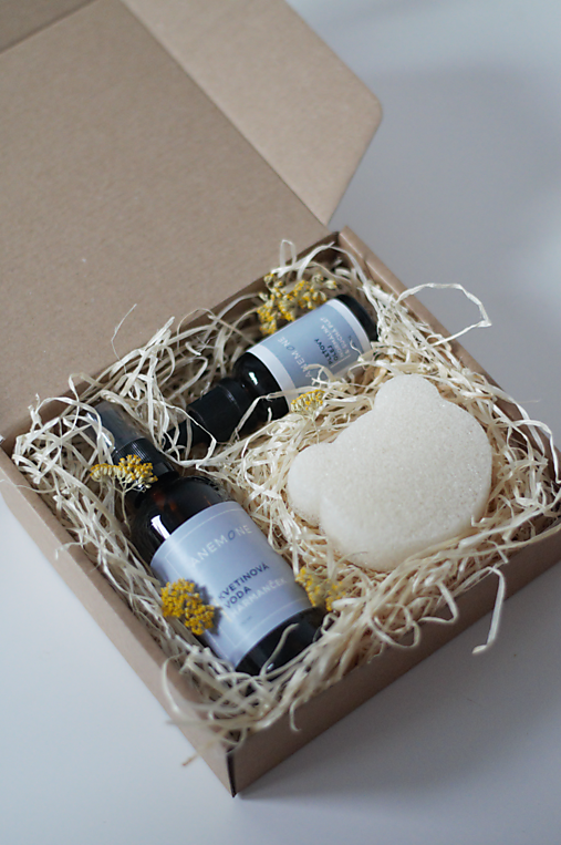 Kozmetické darčekové sady - Darčeková sada s konjac hubkou na suchú a normálnu pleť - 15151098_