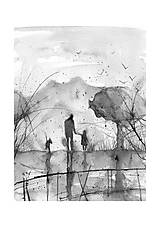 Obrazy - Otcove dievča (print A3) - 15151787_