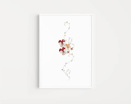 Grafika - Akvarelový art print na stenu - Fialky - 15153558_