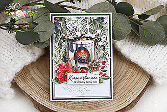 Papiernictvo - Vianočná pohľadnica "Prípravy na Vianoce I" - 15156779_