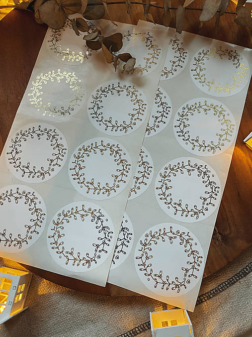 Úložné priestory & Organizácia - Vianočná menovka na darček - zlatá 2 - 15155718_