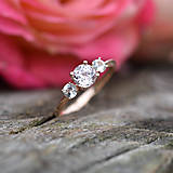 Prstene - Zlatý snubný prsteň ružový zafír - 15154414_