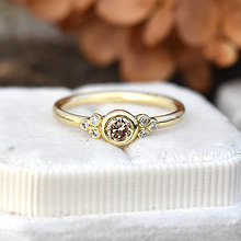Prstene - Prsteň s hnedým diamantom - 15154409_