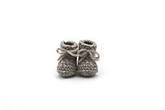 Detské topánky - Hnedé papučky ALPACA/ BAVLNA/MERINO - 15155354_