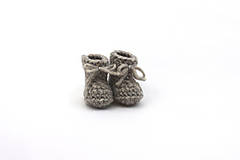 Detské topánky - Hnedé papučky ALPACA/ BAVLNA/MERINO - 15155356_