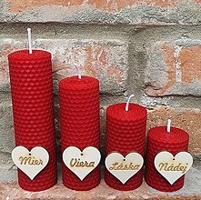 Sviečky - Adventné sviečky s nápismi - 15156835_