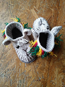 Detské topánky - Papučky Lama - 15154312_