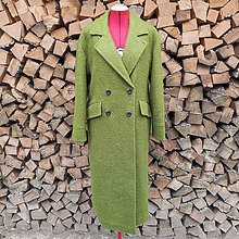 Bundy a kabáty - Oversize vlnený zimný kabát (rôzne farby)  (Olivová) - 15154862_