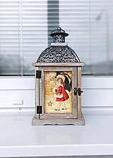 Svietidlá - vianočný vintage lampáš / zľava zo 45 na 35e/ - 15157100_