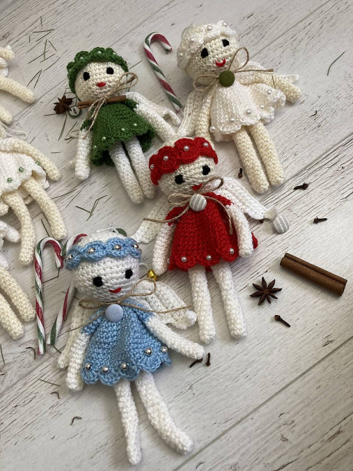 Hračky - ANJELIK -y / háčkovaná hračka/dekorácia - 15156535_