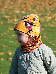 Detské čiapky - Emma žltá čiapka, nákrčník alebo set - 15159254_