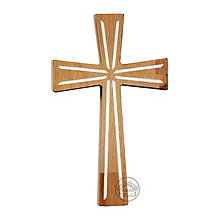 Dekorácie - Kríž drevený III., 25cm (BUK) - 15159848_