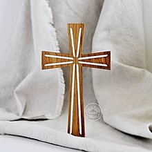 Dekorácie - Kríž drevený 20cm III. - 15159868_
