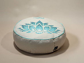 Úžitkový textil - Meditačný vankúš "lotos in cream" - 15158098_