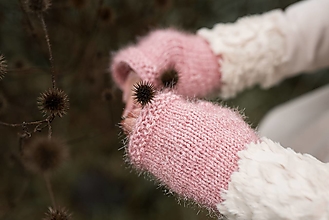 Rukavice - Bezprstové rukavice -  ružové - 15158052_