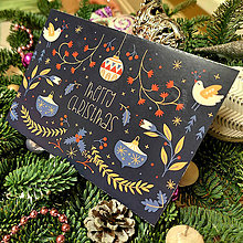 Papiernictvo - Vianočná pohľadnica Merry Christmas - 15158078_