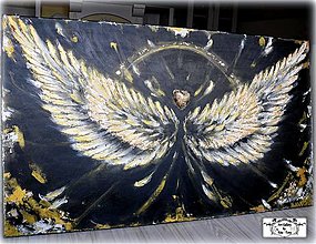 Obrazy - "Strážny anjel" 3D maľba - 15159124_