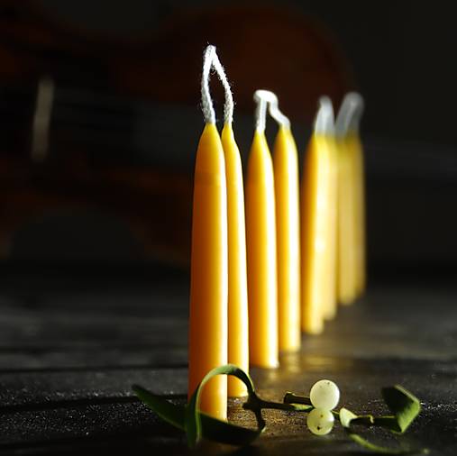 Vianočné sviečky na anjelské cenganie  (Žltá)