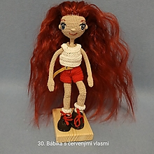 Hračky - 30. Bábika s červenými vlasmi - 15158828_