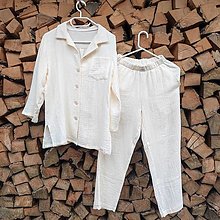 Nočná bielizeň - Mušelínové pyžamo (rôzne farby) - 15158220_
