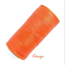 Galantéria - Linhasita voskovaná šnúrka na micro macramé, 0,75mm, bal.1klbko (250m), fareb. škála č.1 (Orange) - 15159086_