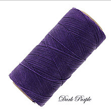 Galantéria - Linhasita voskovaná šnúrka na micro macramé, 0,75mm, bal.1klbko (250m), fareb. škála č.2 (Dark Purple) - 15160292_